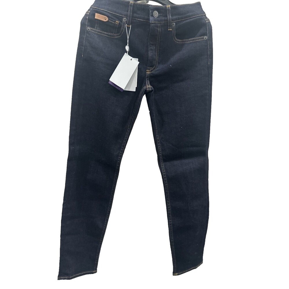 Ralph Lauren 400 Cropped Skinny Mid-Rise Ankle length Icons Blue Jeans Size 25in